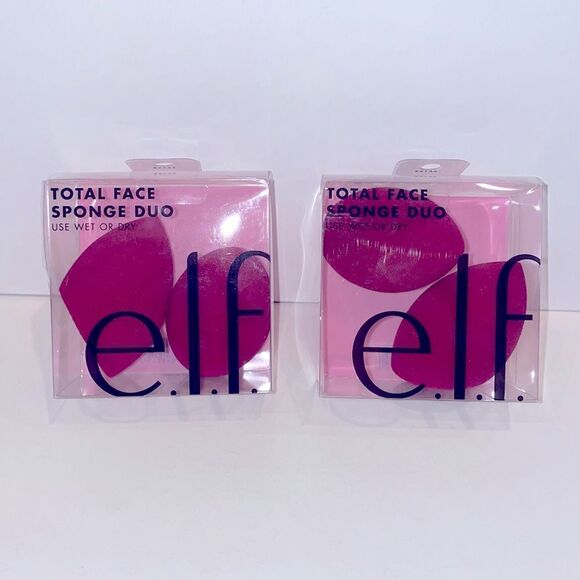 E.l.f. Total Face Sponge Duo Latex Free Face Beauty Blending Sponge - Picture 3 of 5